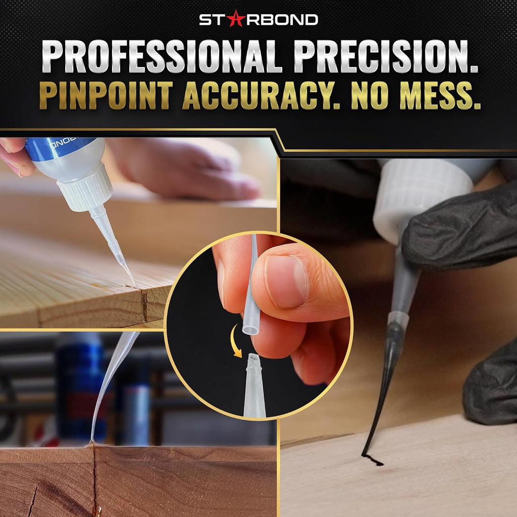 Thick Super Glue Pro Kit (2 oz) – Gap-Filling CA Glue (Cyanoacrylate Adhesive) – with Clog-Resistant Cap, Microtips &