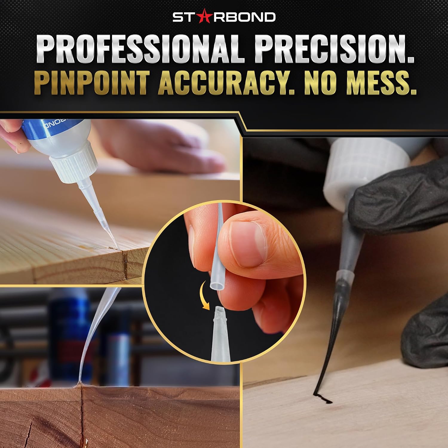 Thick Super Glue Pro Kit (2 oz) – Gap-Filling CA Glue (Cyanoacrylate Adhesive) – with Clog-Resistant Cap, Microtips &