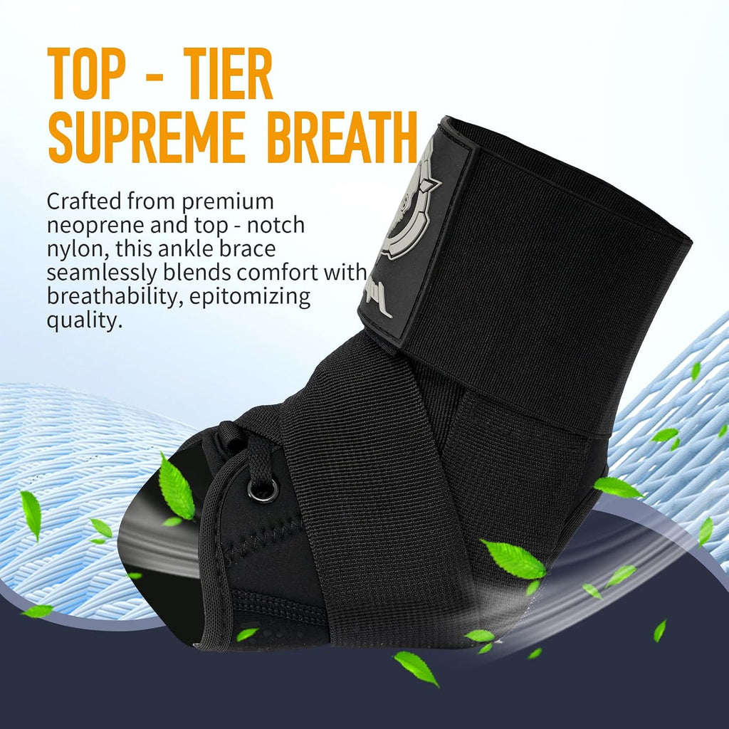 Ankle Brace for Sprained Ankles for Women & Men, Made of Neoprene with Dual Springs, for Injury Recover, Running