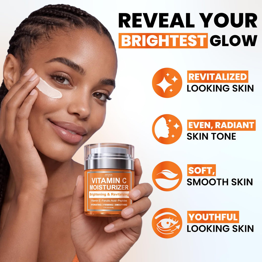 Vitamin C Moisturizer for Face - Vitamin C Cream - Brightening & Anti Aging