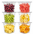 6-Pack 1/6 Size 6''Deep NSF Polycarbonate Food Pans with Lids