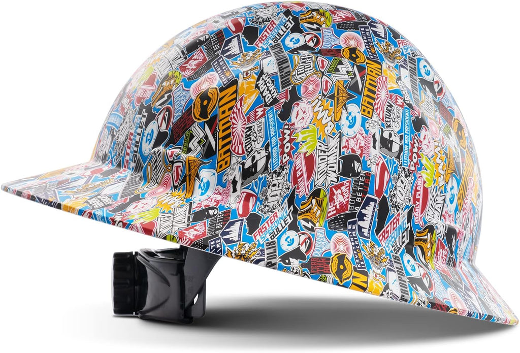 LANON Full Brim FRP Hard Hat, Class C, Premium Multicolor Design | FRP Shell with 4-Point Adjustable Ratchet