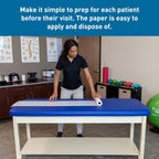 Medical Exam Table Paper, 18 in. x 125 ft. [12 Rolls] - Premium Crepe White Paper Roll - Disposable Table Sheet Cover