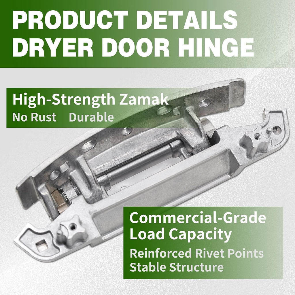W10310366 Cosamatcozon Upgraded Dryer Door Hinge Part - Compatible with Some Whirlpool, Maytag and Amana Dryers