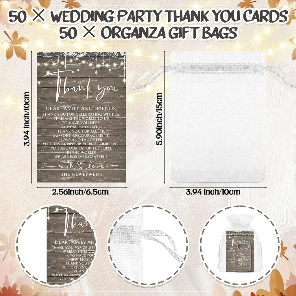 50 Sets Wedding Favors Thank You Gifts Bulk