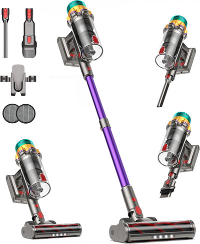 Cordless Vacuum Cleaner, 55KPA 650W 70Mins Extra-Large Dust Cup Cordless Stick Vacuum, Rechargeable Vacuum Cleaner