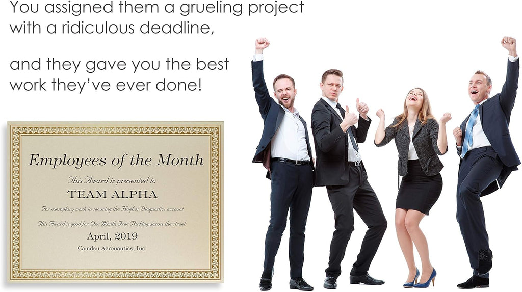 100 Sheet Award Certificate Paper, Gold Foil Metallic Border, Ivory Letter Size Blank Paper, Diploma Certificates
