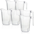 Arrow Clear Plastic Pitcher, 60 oz - 6 pk - Stackable Space-Saving Design - Dishwasher Safe - Ideal for Water, Beer &