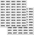1-1000 Consecutive Number Inventory Labels Stickers Sheets, 1.5" x 0.75"