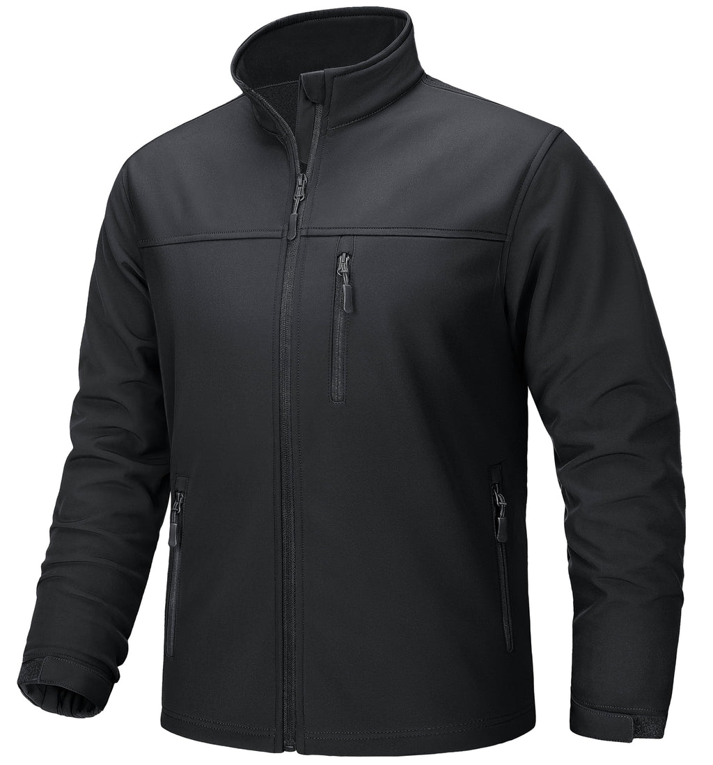 Mens Lightweight Softshell Jacket Fleece Lined Waterproof Tactical