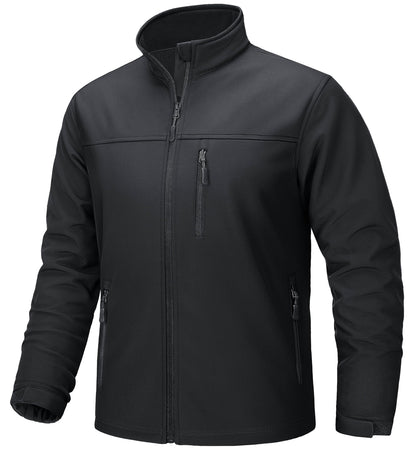 Mens Lightweight Softshell Jacket Fleece Lined Waterproof Tactical
