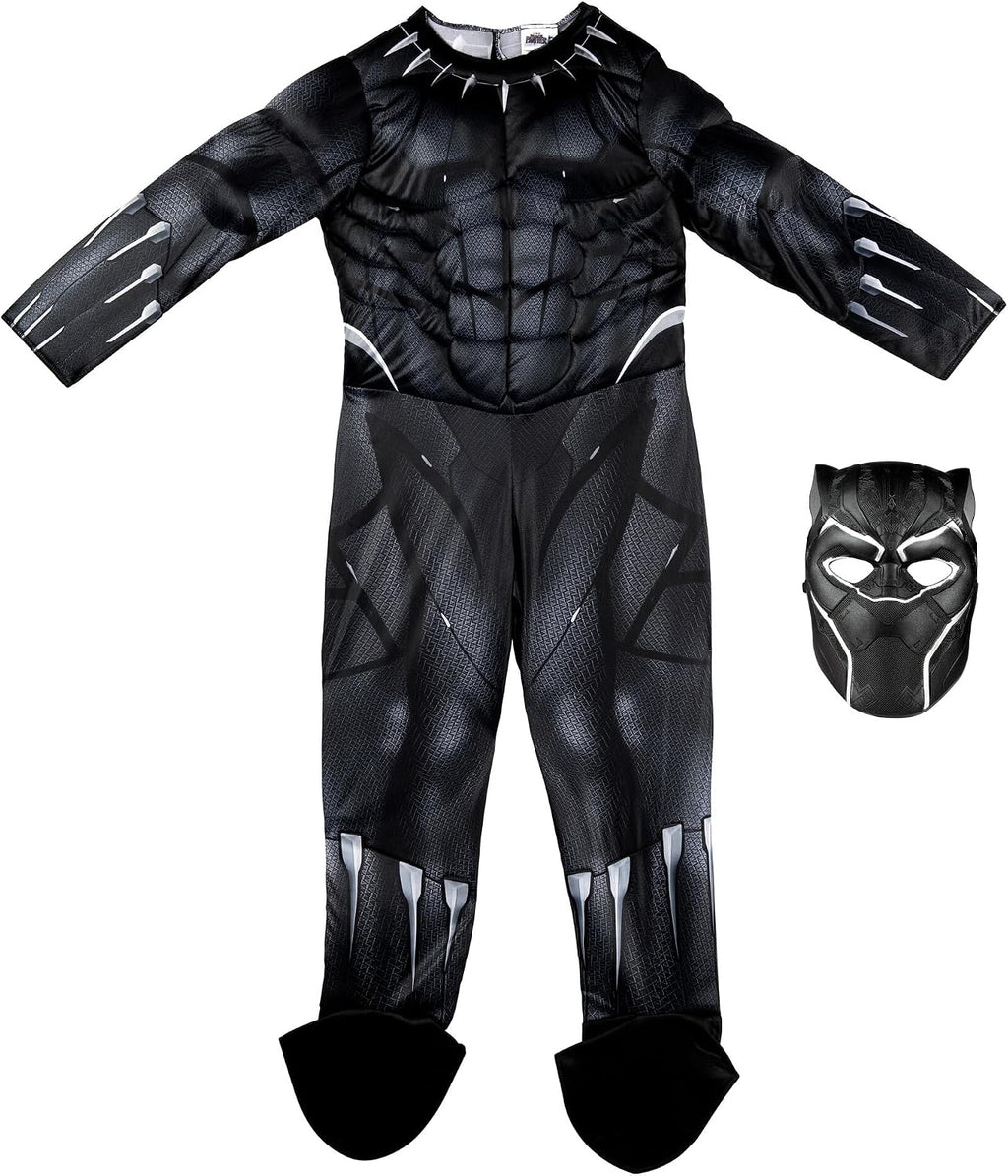 MARVEL Boys Deluxe Black Panther Costume, Kids Superhero Halloween Costume, Child - Officially Licensed