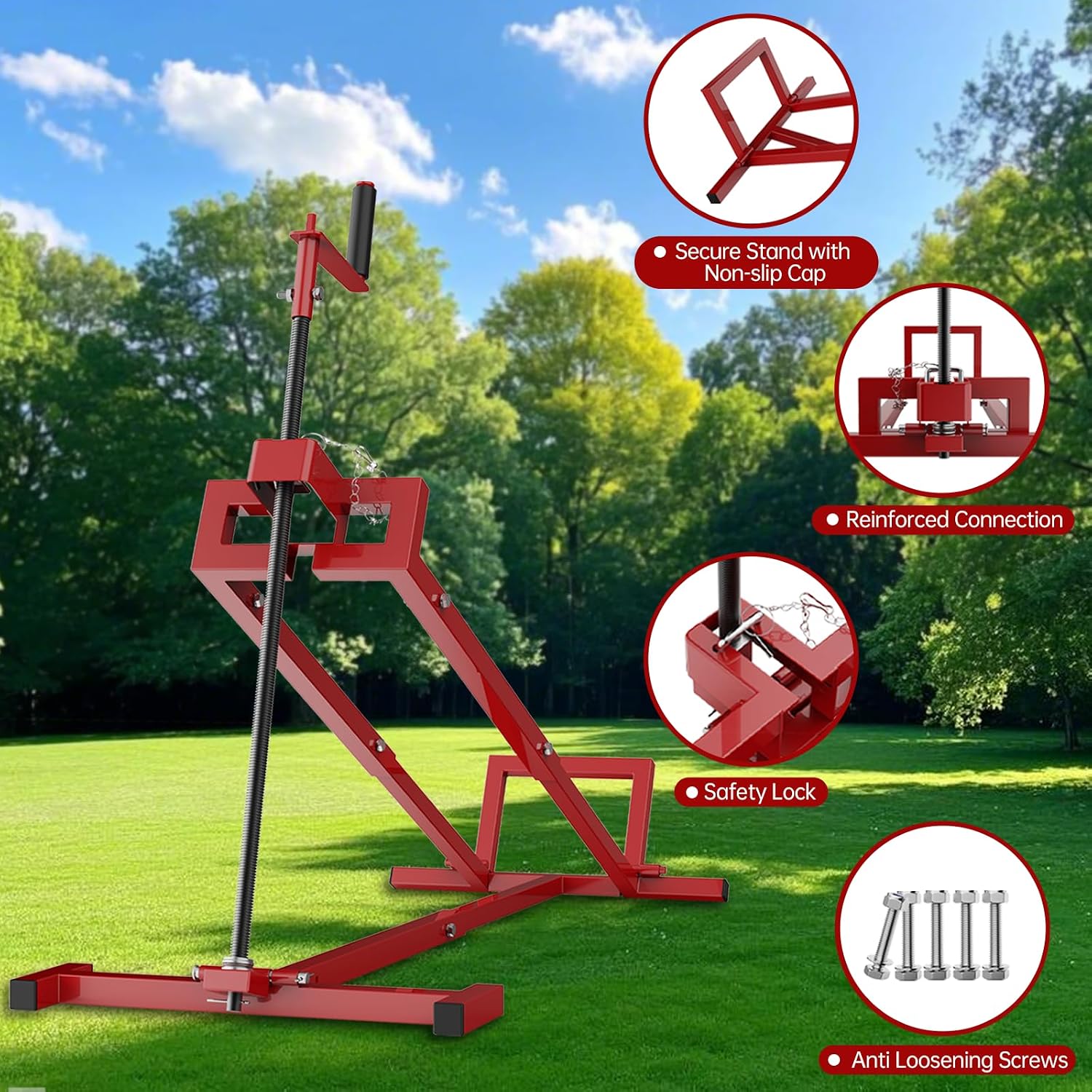 Lawn Mower Lift Jack, Telescopic Maintenance Jack for Riding Lawn Mowers, Zero Turn Mowers and Garden Tractors