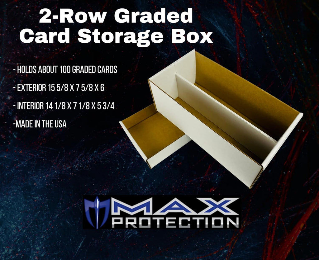 Graded Card Storage Box - 2 Row Slab Storage Box for PSA BGS SGC CGC - Graded Sports Card Holder - Made in the USA 5