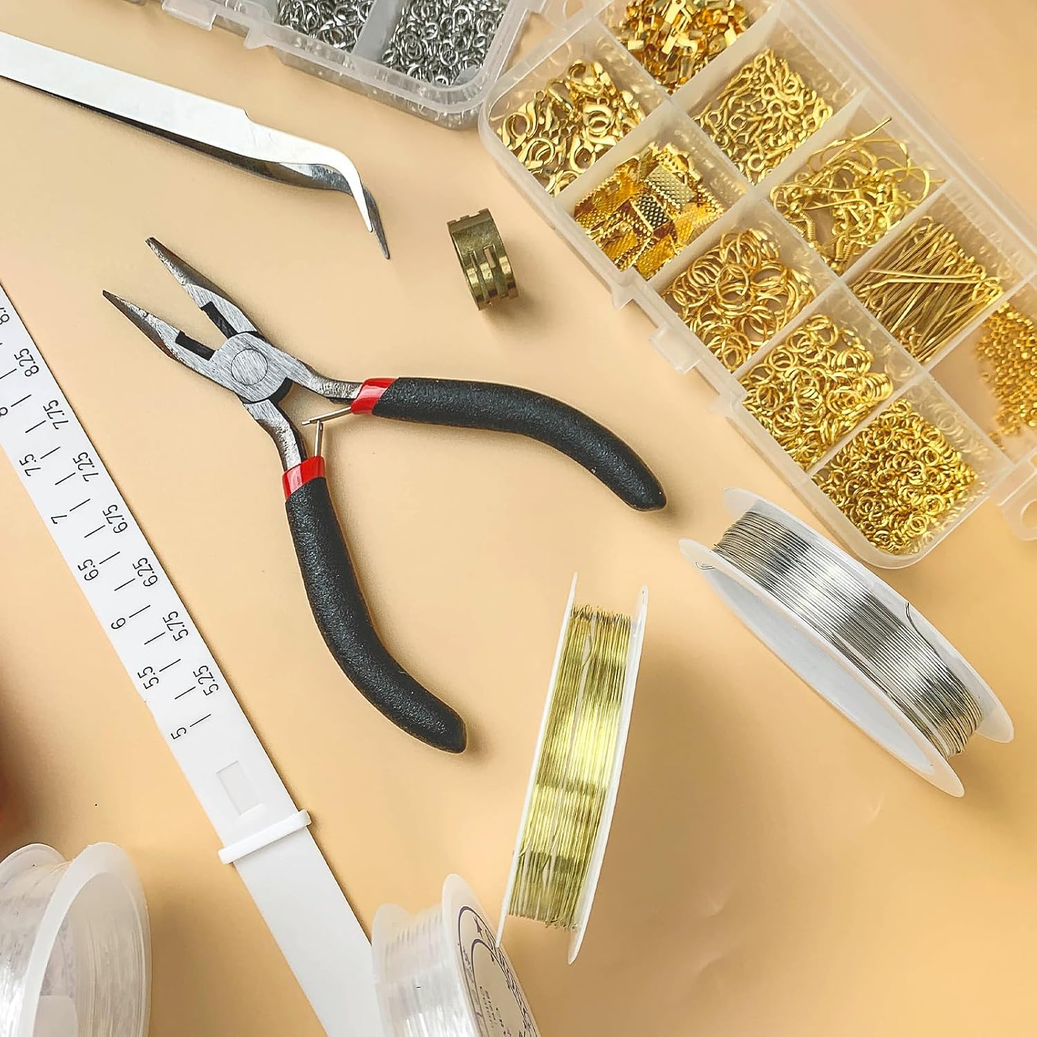 Jewelry Making Supplies Kit, Repair Tools with Accessories | Jewelry Making Kit for Adults and Beginners, Wire