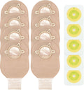 Ostomy Bags Two-Piece, Colostomy Ileostomy Supplies, Hydrocolloid Skin Barrier, Cut-to-Fit 1” to 2 1/4”, Locking Ring