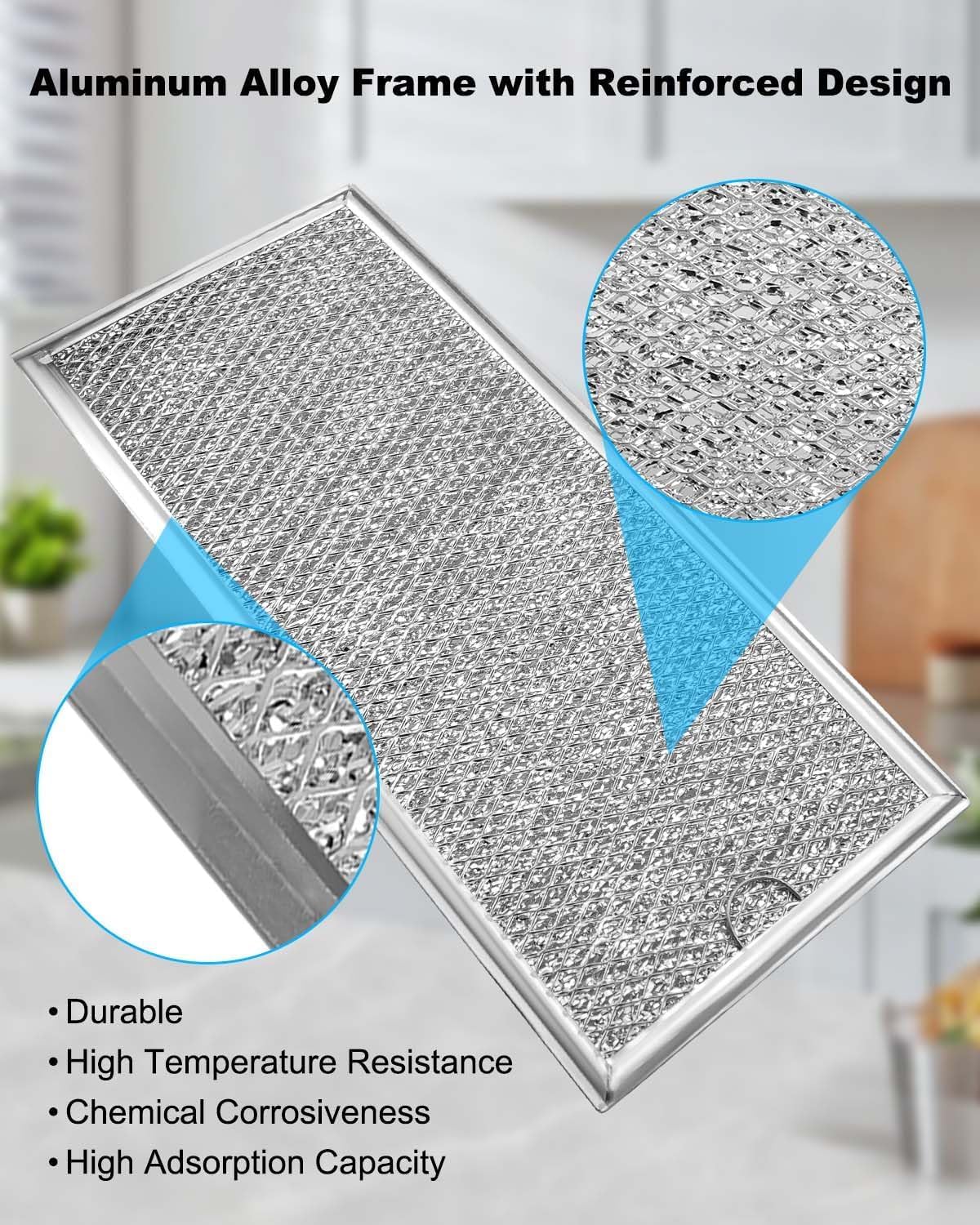 2 Pcs Microwave Grease Filter Fit for GE JVM6175SF1SS JVM6175SK Series