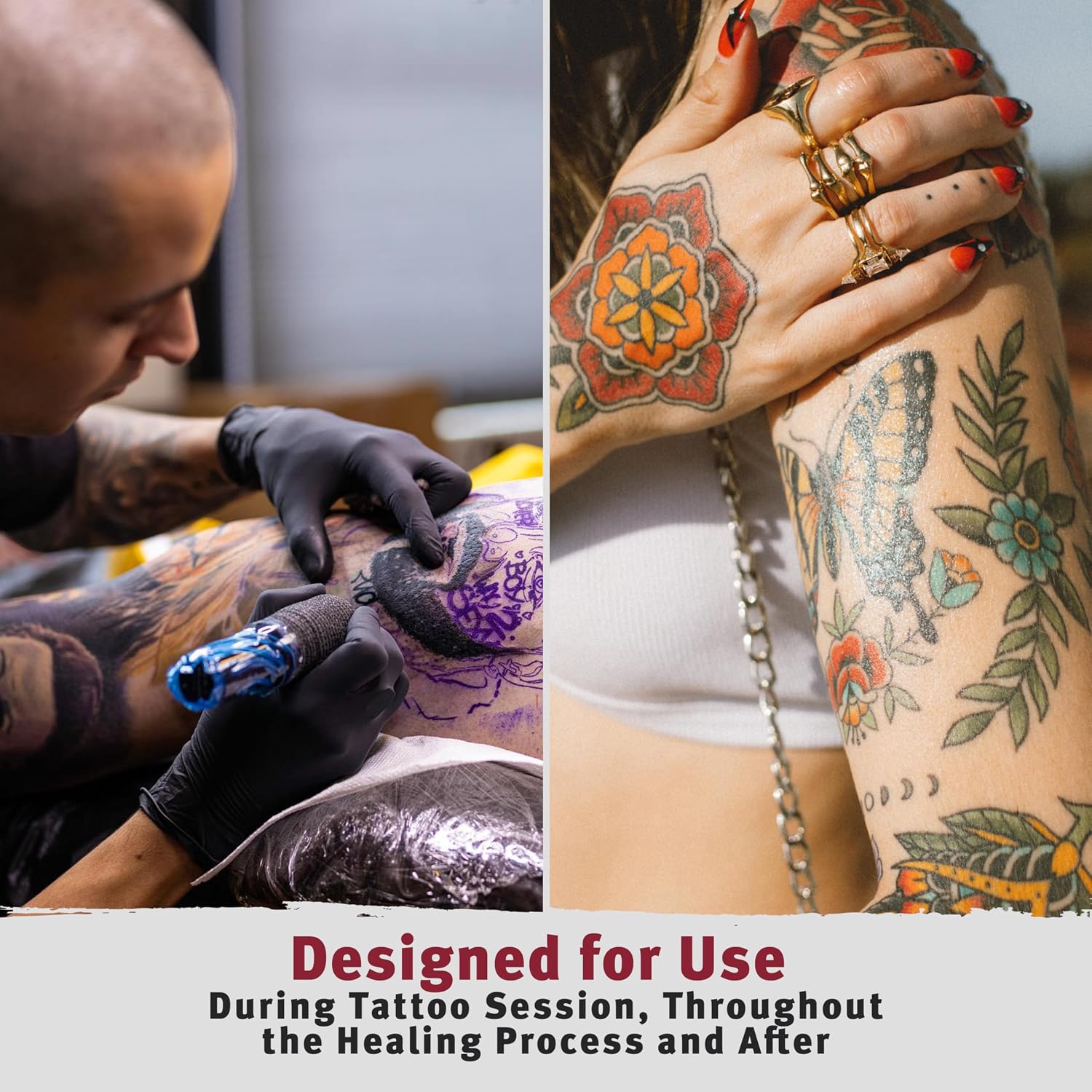Hustle Butter Tattoo Aftercare 5oz Tattoo Balm, Heals + Protects New Tattoos and Rejuvenates Older Tattoos - 100%