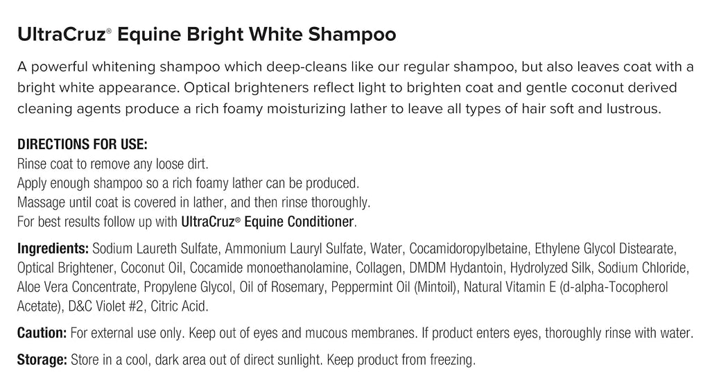 sc-395301 Equine Bright White Horse Shampoo, 16 oz,Purple