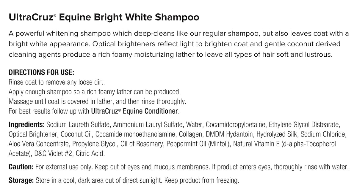 sc-395301 Equine Bright White Horse Shampoo, 16 oz,Purple