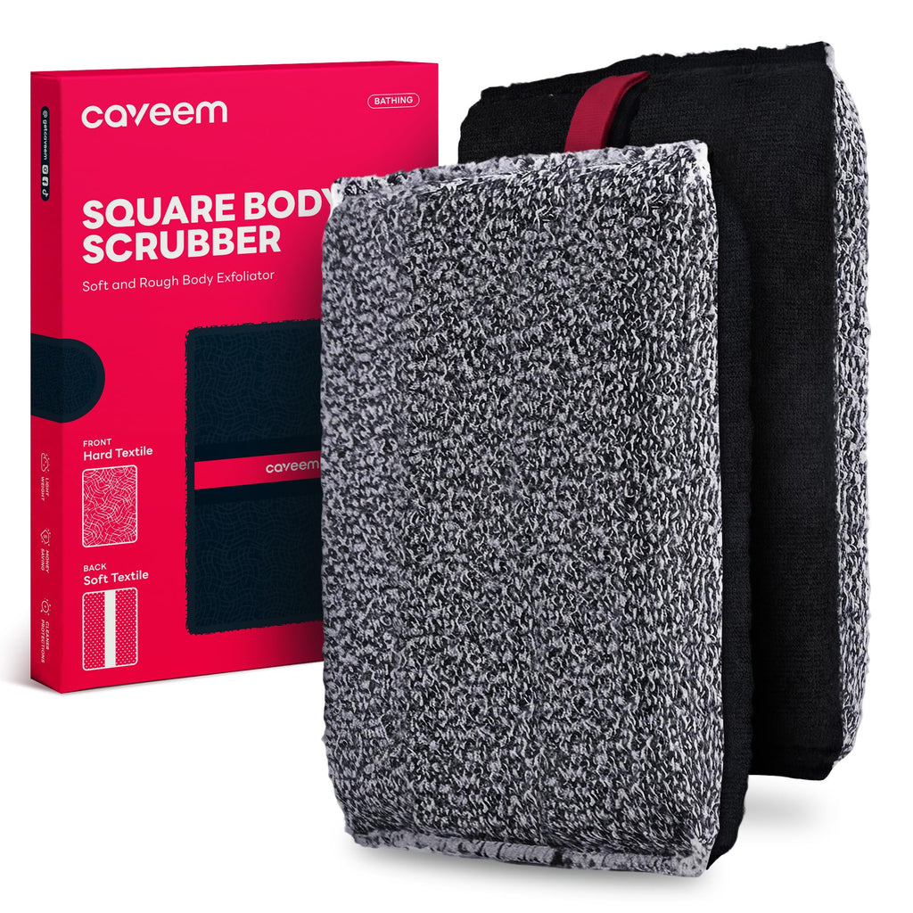 Exfoliating Body Scrubber, Large Bath and Body Scrub Buffer, Dual Texture Body Exfoliator for Remove Dead Skin, Soft