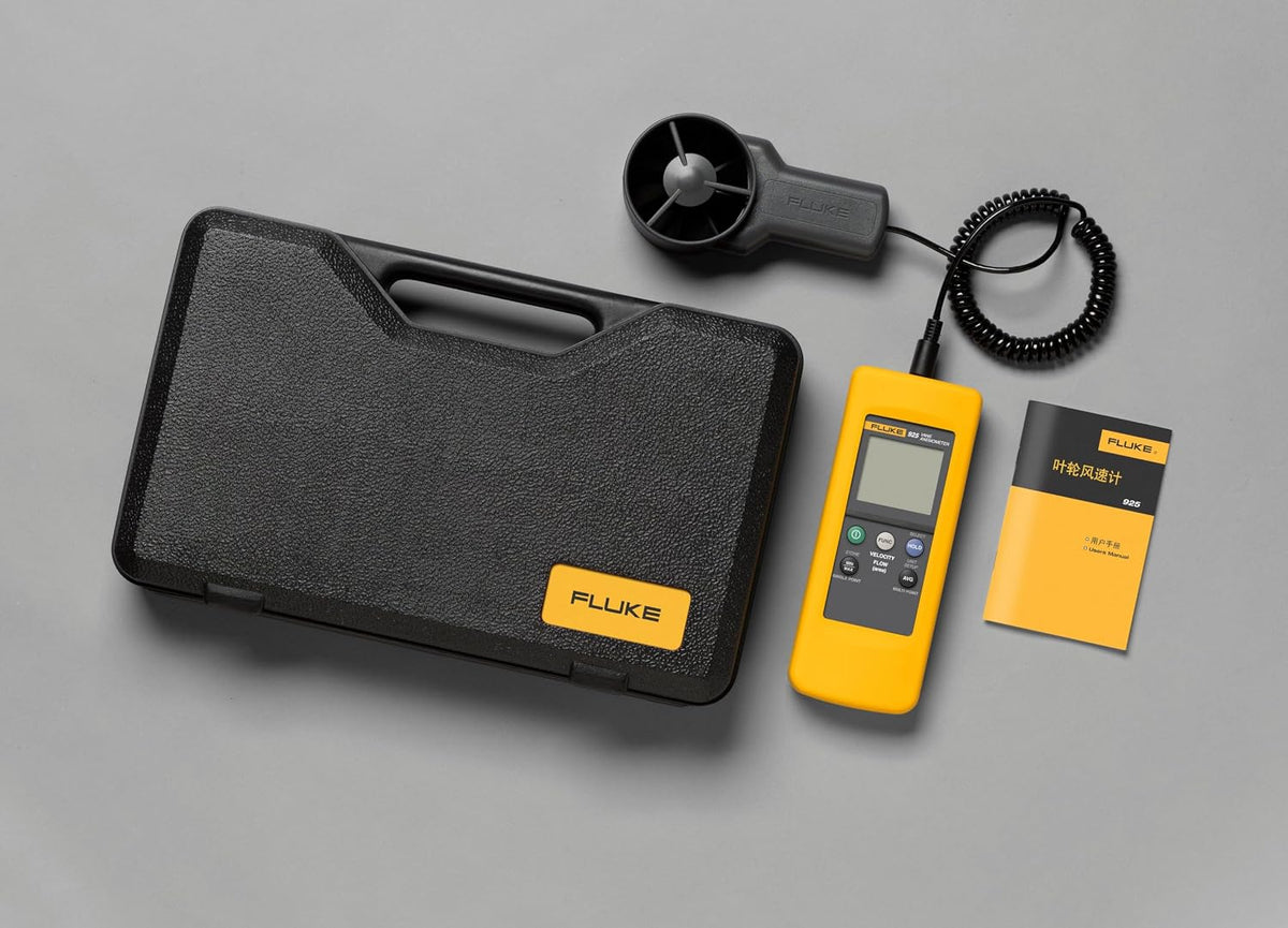 Fluke 925 Digital Propeller Anemometer Air Flow Measurement