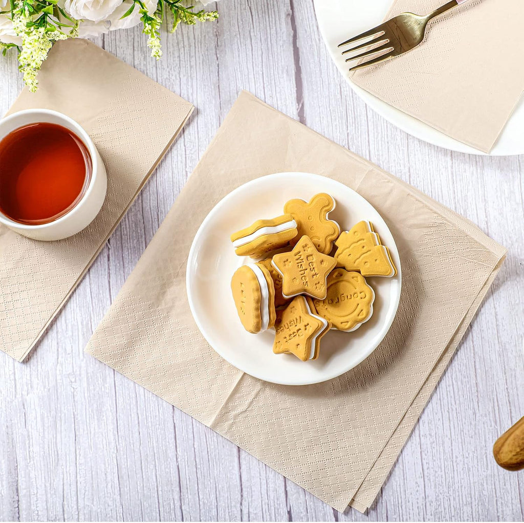 100 Count Disposable Paper Napkins Bulk Bamboo Paper Towels