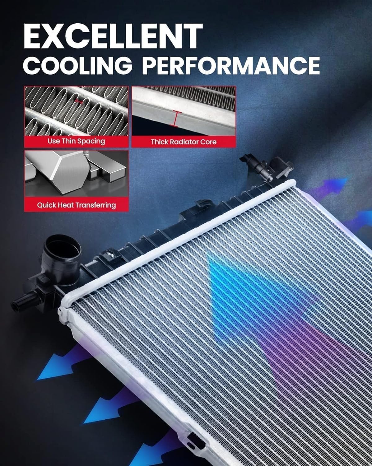 KAX CU2892 Replacement Radiator for 2006-2016 RAV 4 GAS