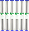 20 Micron Pleated Sediment Water Filters 2.5" x 20", 6-Pack