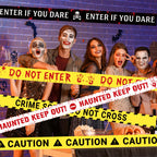 5Pcs 89.6Feet Caution Tape Halloween Decorations Outdoor House