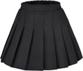 Girls Pleated Skirt Classic Pleated Uniform Skirts with Elastic Waistband School Uniform Tennis Dress with Lining Shorts