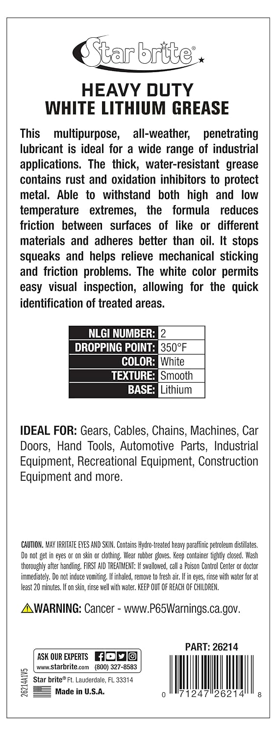 STAR BRITE Heavy-Duty White Lithium Grease