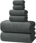 Soft 6 Piece Bath Towels Set, 2 Large Bath Towel Sheet, 2 Hand Towels, 2 Washcloths, Highly Absorbent, Quick Dry