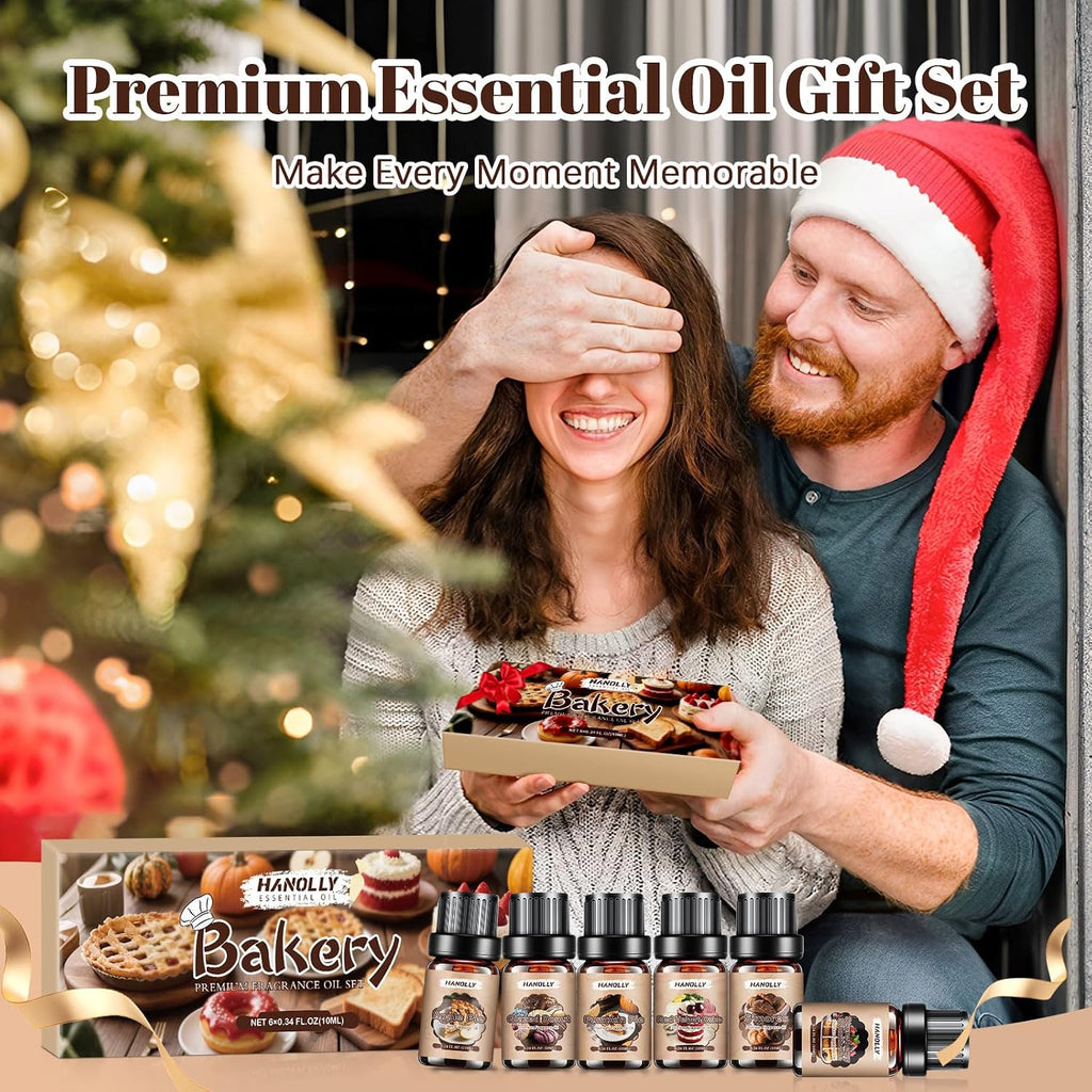 Bakery Essential Oils Set,Dessert Fragrance Oil for Candle & Soap Making | 6 Premium Scented Oils for Diffusers