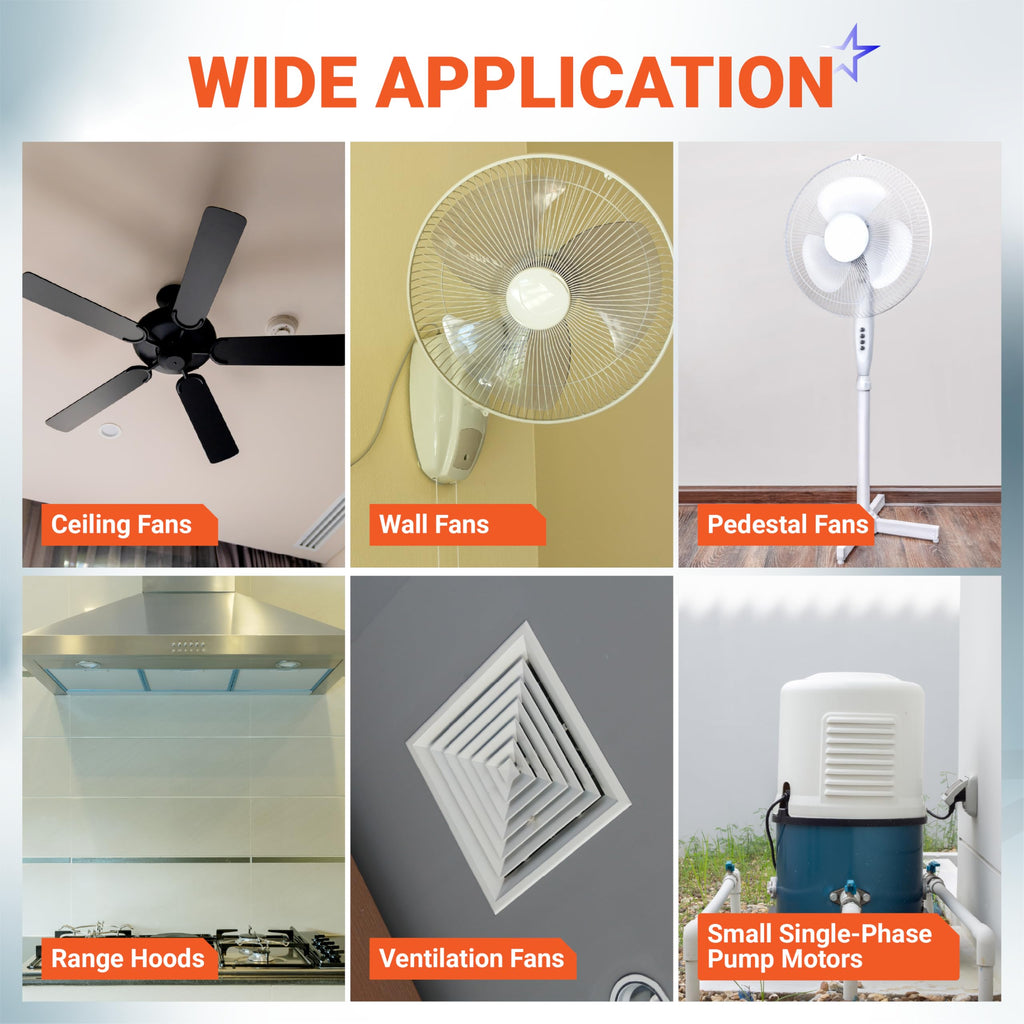 BlueStars CBB61 4.5+5+5uF 5-Wire Ceiling Fan Capacitor