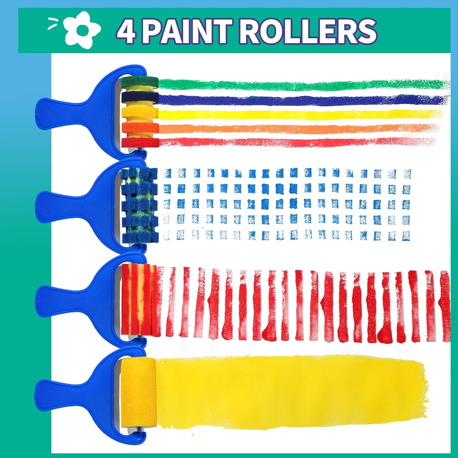Paint Sponges for Kids, 39pcs Early Learning Toddlers Sponge Paint Brushes Stamps Foam Art Craft Drawing Tools