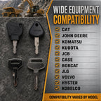 hiSpkNix 11 PCS Heavy Equipment Keys Master Set for CAT, John Deere, Kubota
