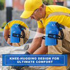 2 Pairs Heavy Duty Construction Knee Pads for Work, Blue