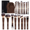 Makeup Brushes 16Pcs Professional Foundation Powder Blush Contour Eyeshadows Double-End Makeup Brushes Set with Bag