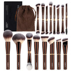 Makeup Brushes 16Pcs Professional Foundation Powder Blush Contour Eyeshadows Double-End Makeup Brushes Set with Bag