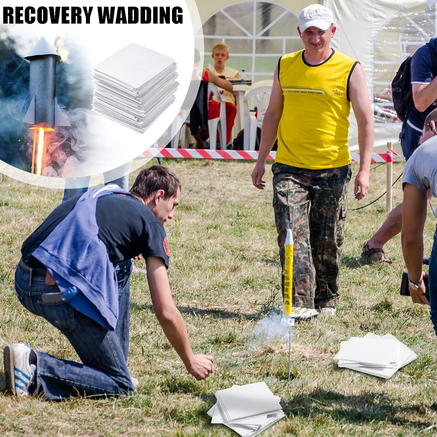 80 Pcs Model Rocket Recovery Wadding Fireproof Engine Protection | Flame Retardant Barrier, Prevents Parachute Burn