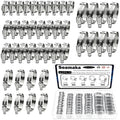 Hose Clamp Assortment 42PCS 304 Stainless Steel Hose Clamp Kit 1/4"–1-1/8" (6-29mm) Worm Gear Hose Clamps Small Hose