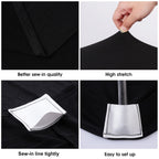 8ft Black Stretch Spandex Fitted Table Cloth for 8 Foot Tables