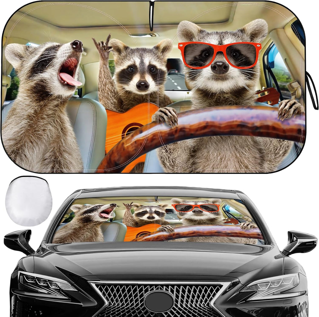 Car Windshield Sun Shade - Foldable Car Sun Shade Windshield for Front Window, Reflector Sunshade Offers Ultimate