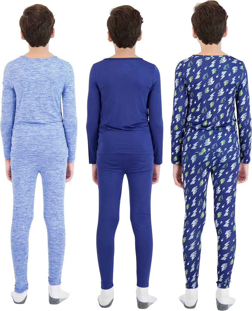 6 Piece Boys Base Layers Set for Kids | Toddler and Kids Moisture Wicking Lightweight Thermal Underwear Set