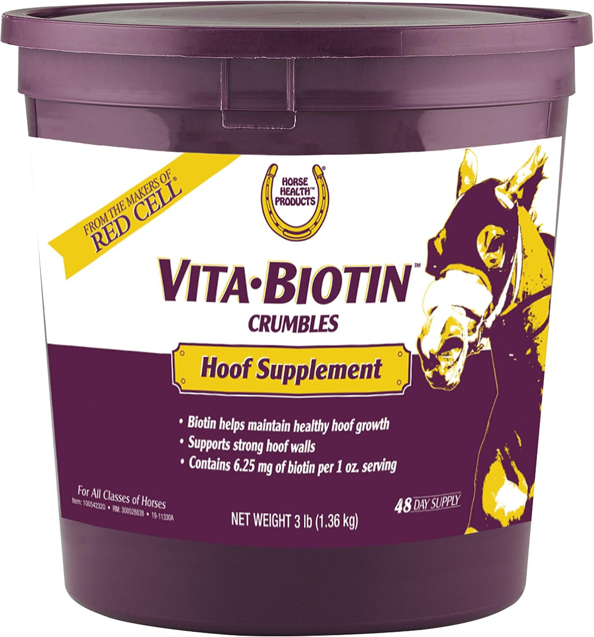 Vita Biotin Crumbles Horse Hoof Supplement, 3 lbs