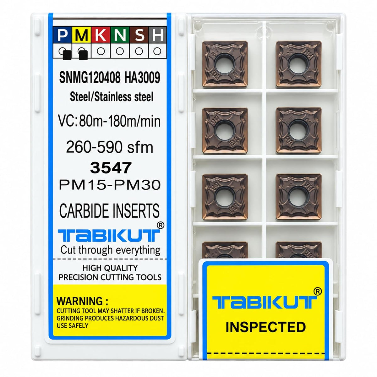 SNMG432 / SNMG120408 HA TK3009 Carbide Turning Insert, Pack of 50