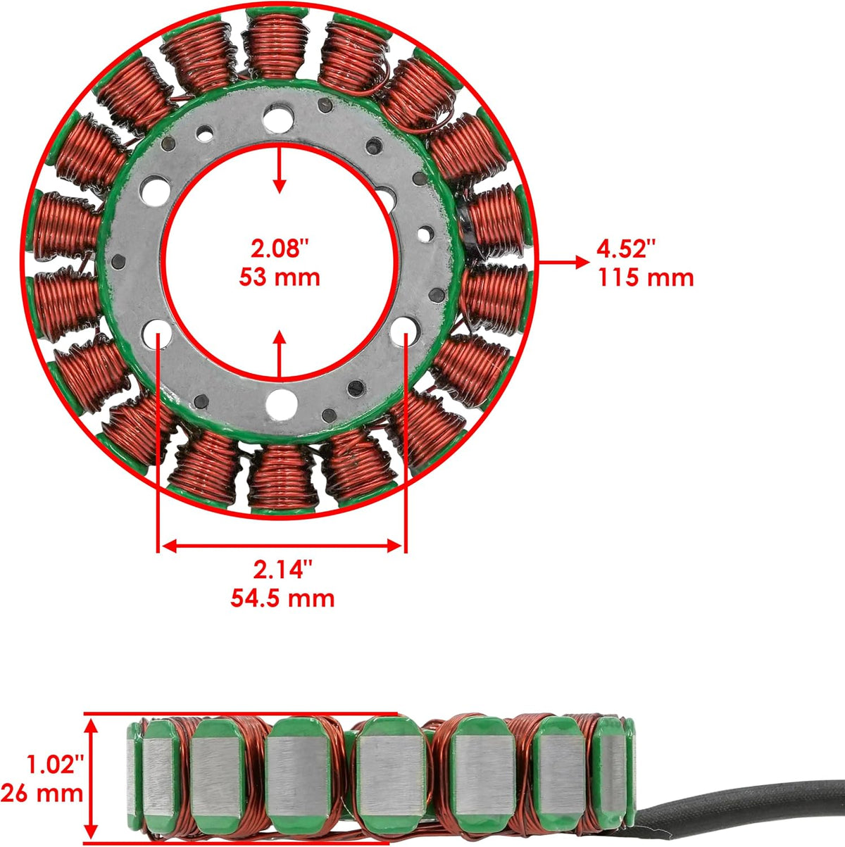 Caltric Stator and Regulator Rectifier with Gasket Compatible With Yamaha V Star 650 Xvs650 Classic 2004-2010