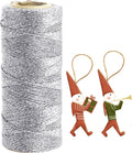 Silver String Silver Twine 328 Feet 1.5mm Silver String for Ornaments Christmas String Twine for Gift Wrapping