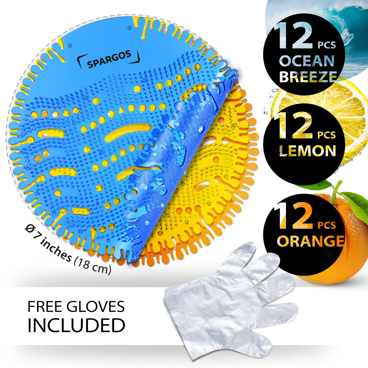 Urinal Screen Deodorizer, 36 Pack, Anti-Splash Cakes